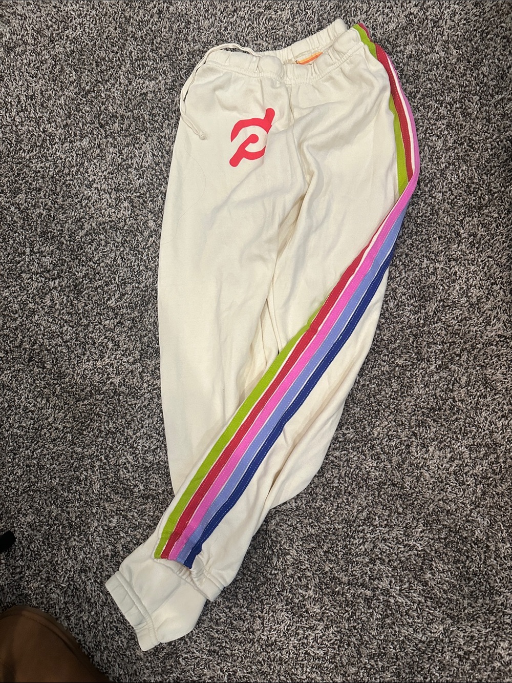 Aviator Nation Sweatpants Women's Small
White Rainbow 6 Stripe Jogger Peloton